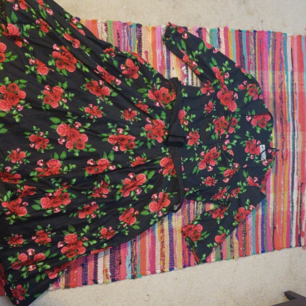 Vintage inspired rose dress